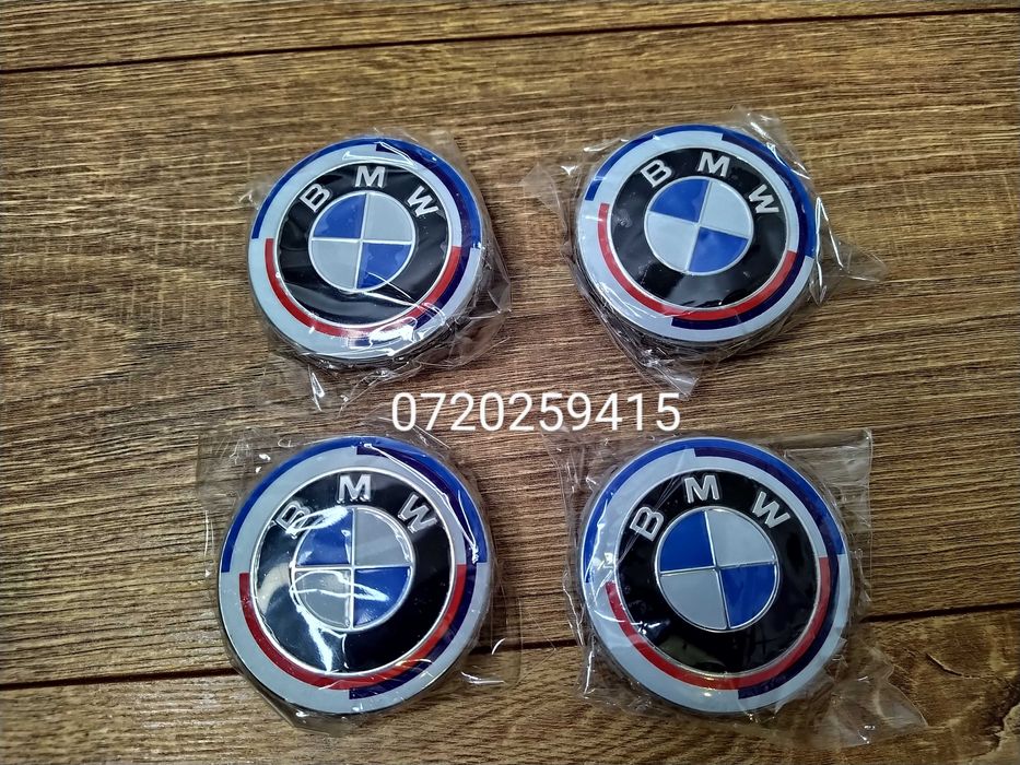 Set 4 Capace sigla BMW, 68mm