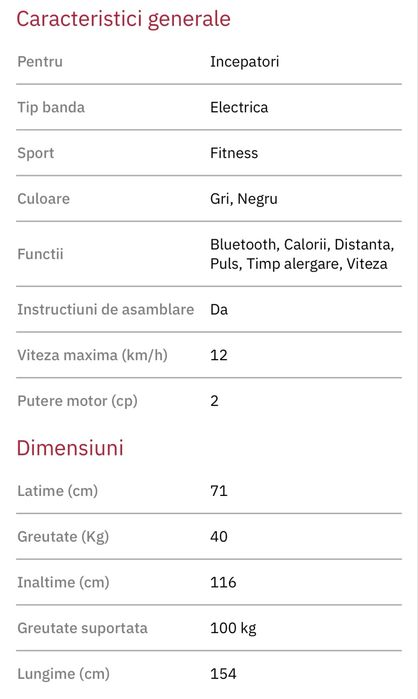 Banda de Alergat Electrica FitTronic D2000 Ca si Noua