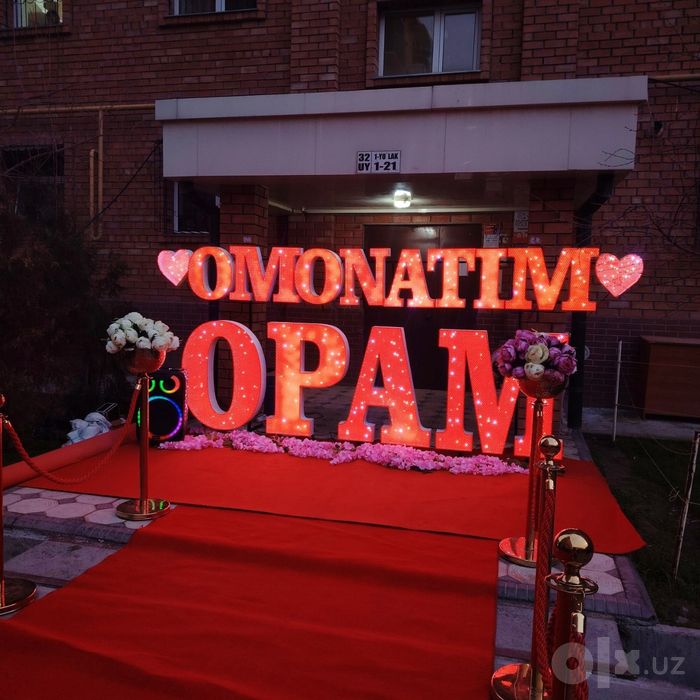 Har hil turdagi decoratsa yozuvlarimiz, skidkada 500 ming so'm