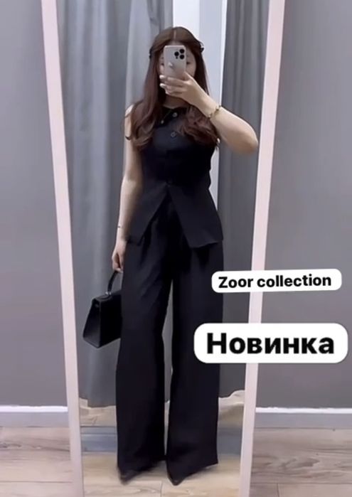 костюм двойка, жилет, брюки, черный костюм, женский классический