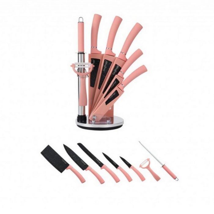 Комплект кухненски н о ж о в е 8 в 1 с въртяща се стойка Cheffinger за