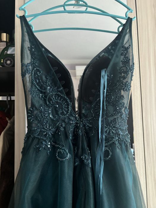 Бална рокля Петролено зелена