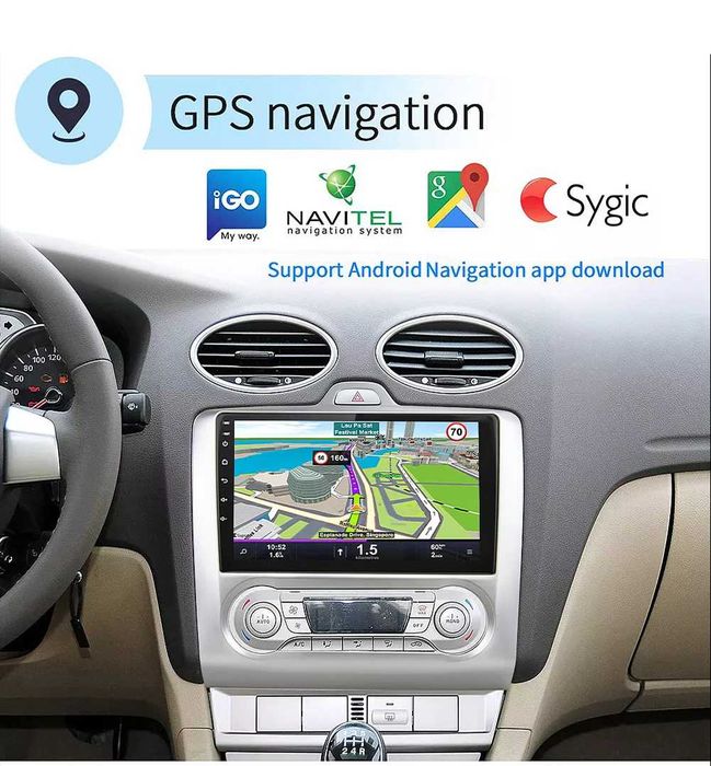 Мултимедия за Ford Focus Двоен дин Навигация за Ford Focus 2 Форд Фокус Android DIN 2004 2005 2006 2007 2008 2009 2010 2011 годи