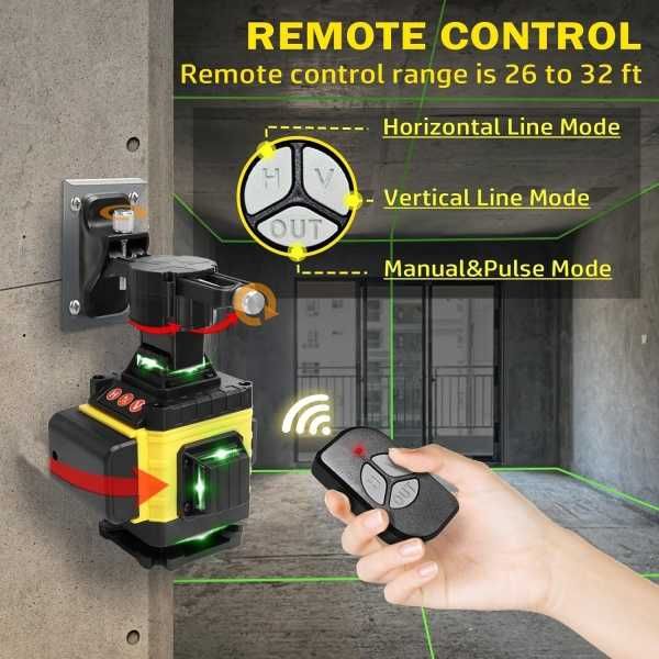 Nivela Laser 3D  cu Linii Verzi Trepied și Accesorii Complete