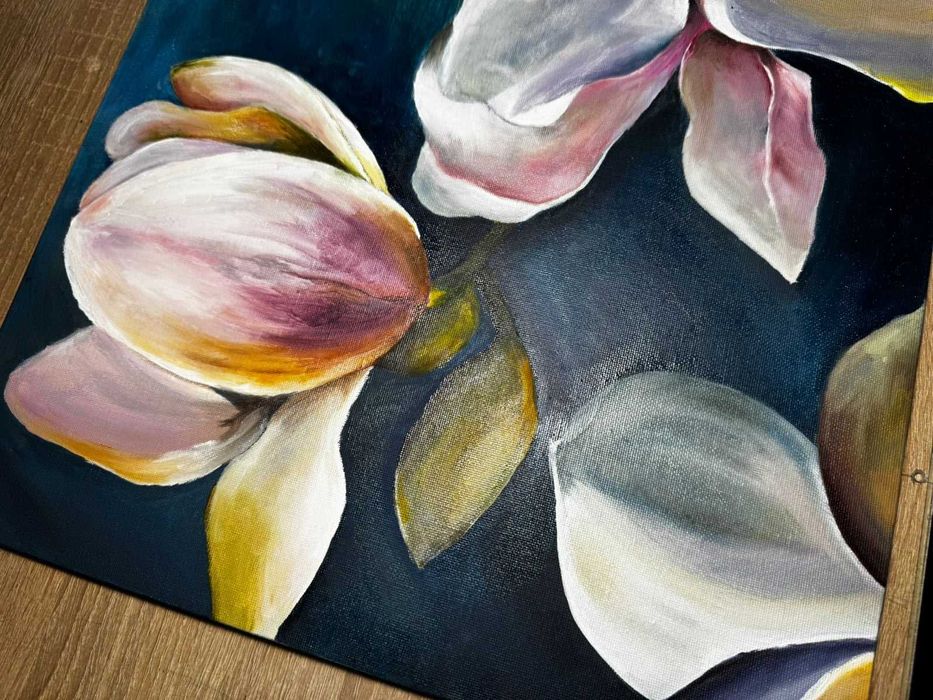 Картина "Магнолии", масло, холст