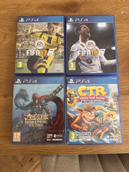 PS4 игри FIFA 17/18, Monkey King, CTR