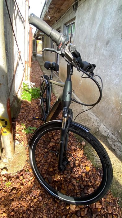 Bicicletă Electrică Pegasus – Trekking, Suspensie, Frâne pe Disc, Portbagaj