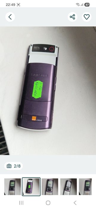 Telefon Samsung Slide cu încărcător