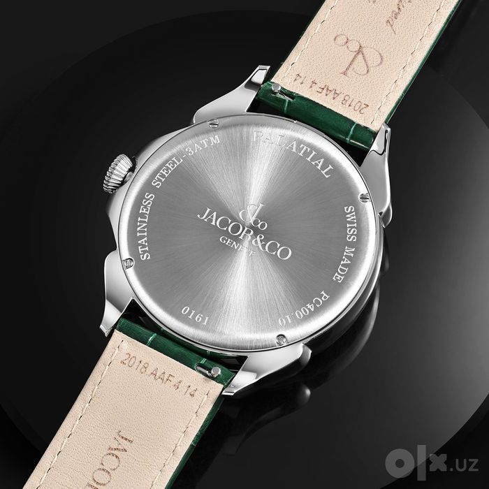 Jacob & Co Palatial Classic Manual Big Date Malachite Stainless Steel