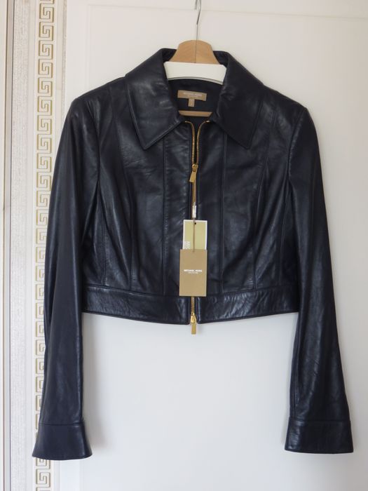 Късо кожено яке Michael Kors Collection, S - M, ново