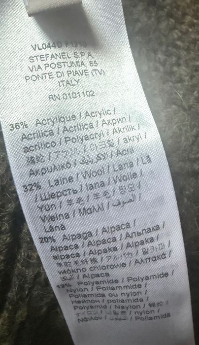 Cardigan lung tricotat Stefanel, lana si alpaca, S/M/L