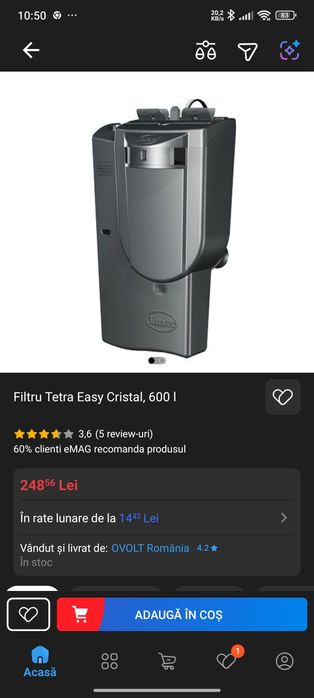 Vând acvariu Aquael  Leddy 60 L Day&Night