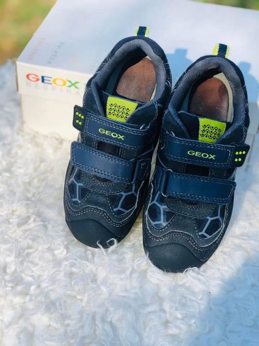 Bocanci baiat GEOX-marimea 30,inter19,5cm,nu ghete piele inpermeab Somon