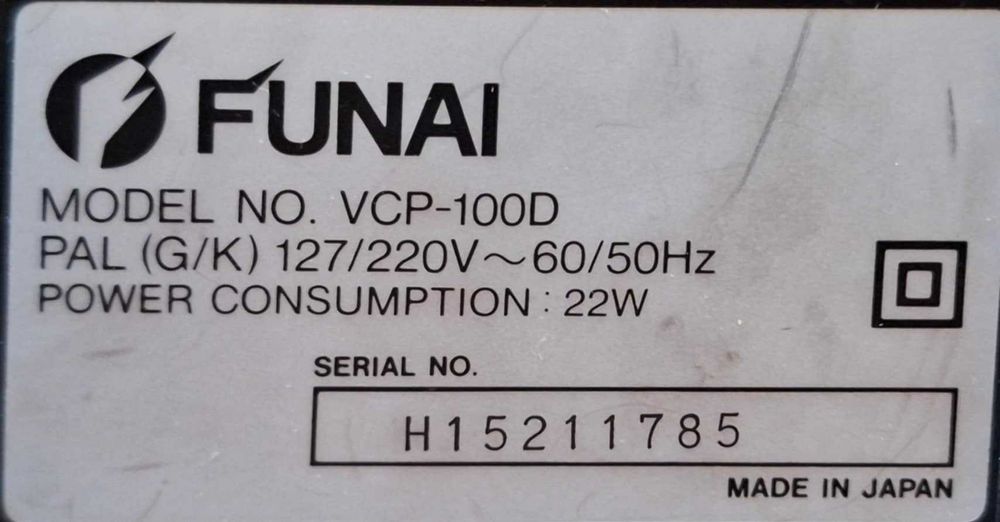 Video FUNAI Model VCP 100D