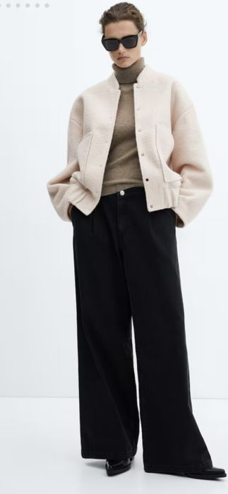 Шерстяной бомбер Mango