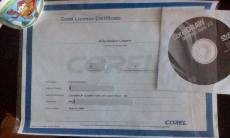 CorelDraw X4 лицензиран