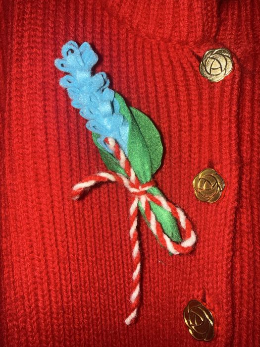 Martisoare handmade tip brosa  set 10 buc