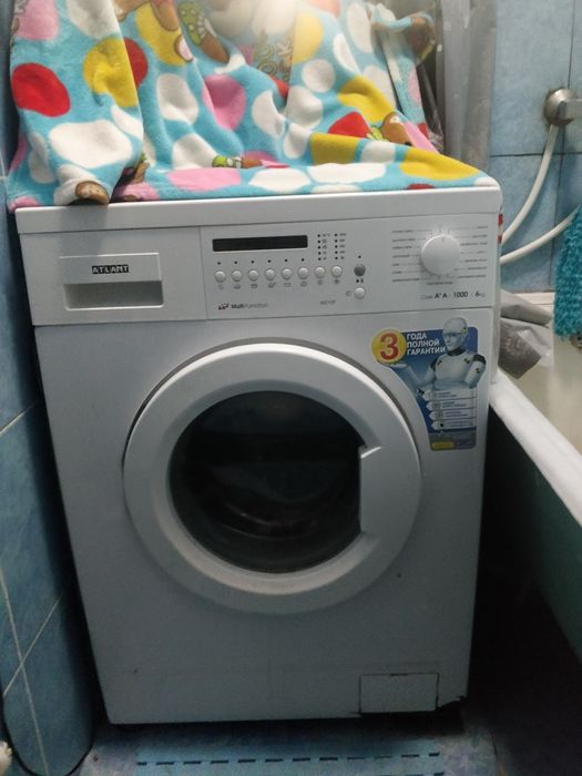 Стиральная машинка атлант,6 кг, а +а, рабочая, без торга с панелькой
