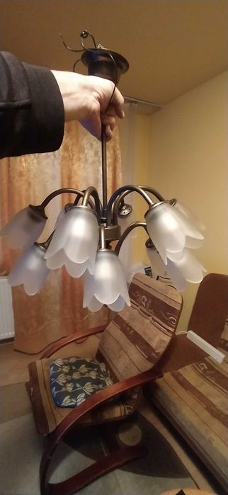 Plafonieră, candelabru, lustră, lampă de tavan - lily/crin