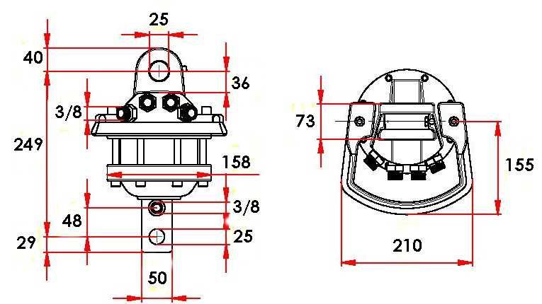 Хидравличен ротатор с ос CLB-30