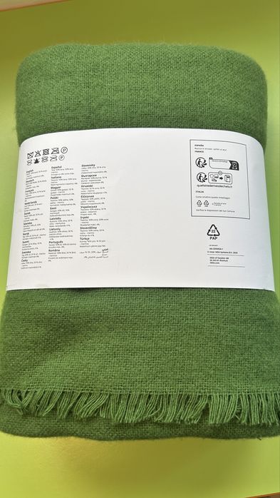 Patura verde lână 150x200 cm