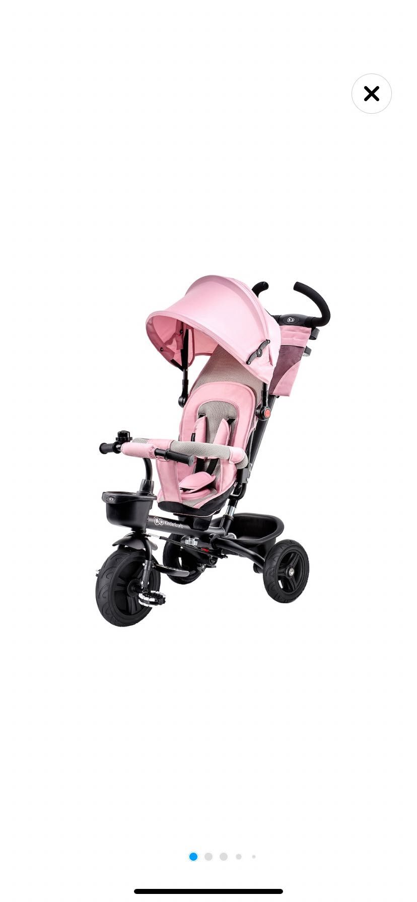 Triciclo KINDERKRAFT Plegable Aveo Rose Pink (6 en 1)