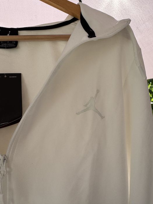 bluza cu fermoar alba nike jordan