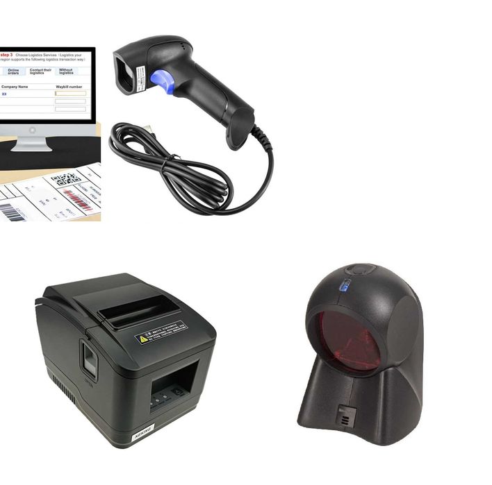 Сканер штрих-кода 1D 2D / чековый принтер