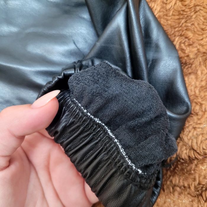 Кожанные брюки, свободные, размер S, 36