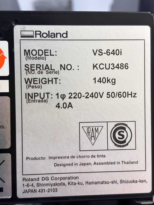Roland VS-640i плоттер
