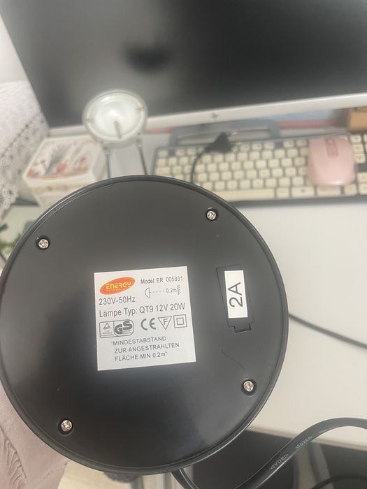 Lampa birou gri / argintiu