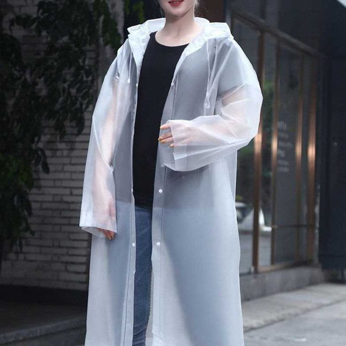 Дождевик с капюшоном плащ от дождя и снега