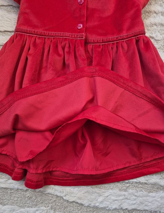 Rochie rosie catifea Pepco marime 74