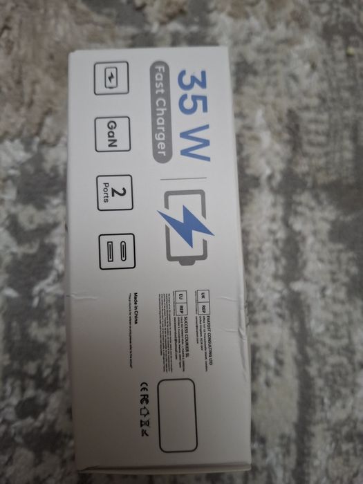 Зарядка Asometech 35w Gan 100% оригинал быстраябыстрая зарядка