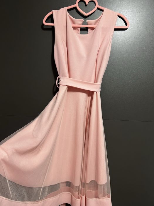 Официална розова рокля