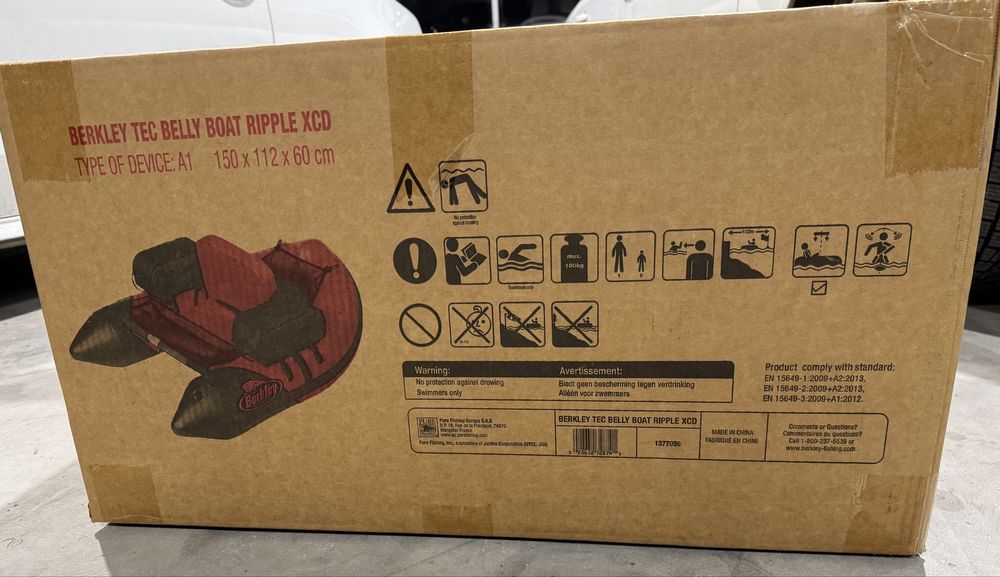 Чисто нова риболовна проходилка Berkley TEC BELLY BOAT RIPPLE XCD