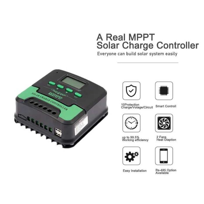 20a MPPT соларно зарядно - соларен контролер 12/24 v