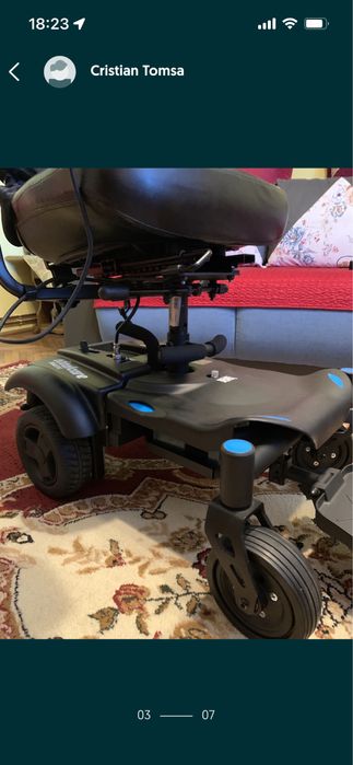 Scaun cu rotile/fotoliu rulant electric SENNA, de interior/ exterior