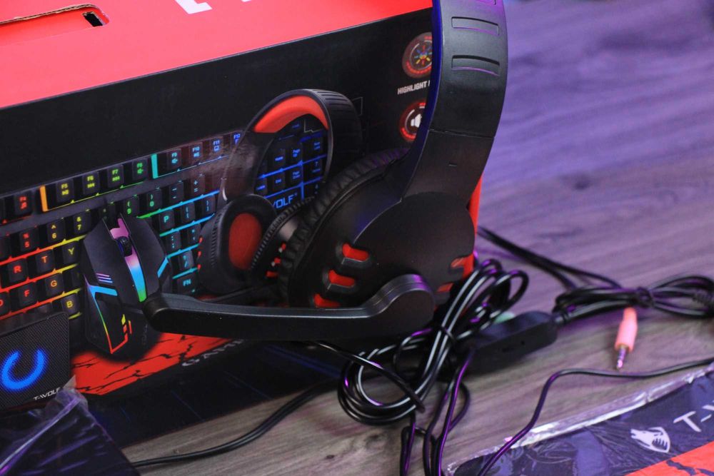 5in1 Klavetura+sichqoncha+kovrikcha+kalonka+quloqchin