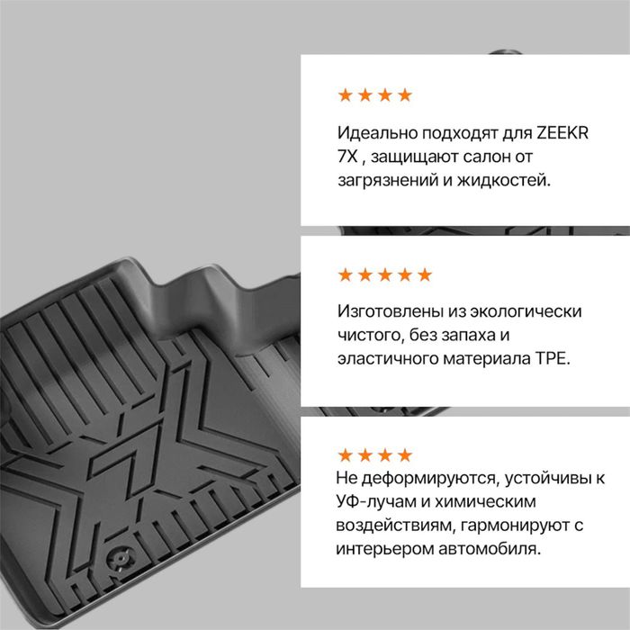 Резиновый салон полик для Zeekr 7X от «LuxwayShop»