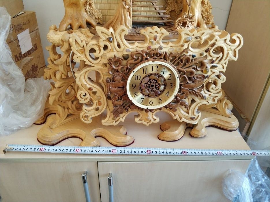 Продам деревянные часы-башня ручной работы