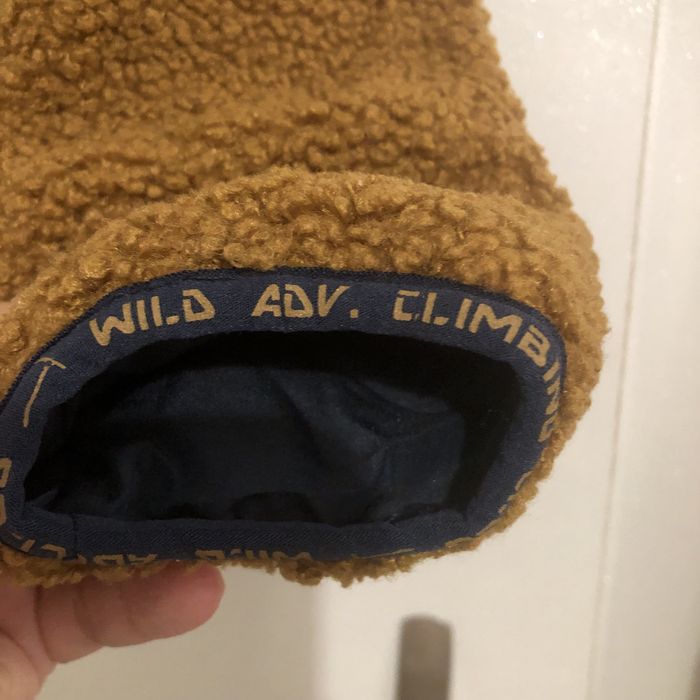 Унисекс Ново връхно яке анураг синьо/кафяв каракул NEXT - 5-6г