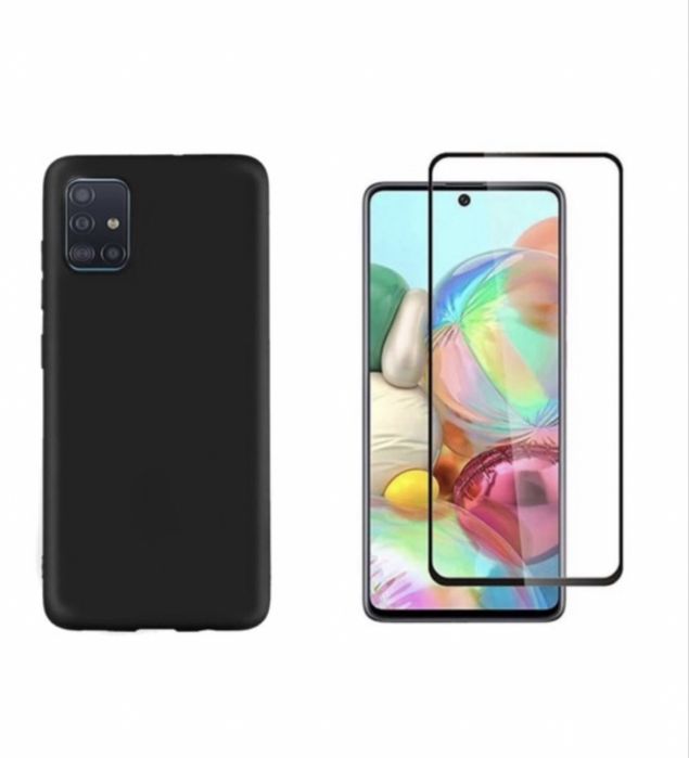 Husa Silicon Si Folie Sticla Glas Comp Samsung A51/A52/A53/A54/A55/A56