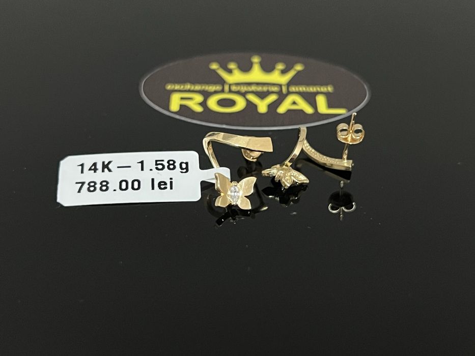 Bijuteria Royal CB : Cercei aur 14k 1,58 grame