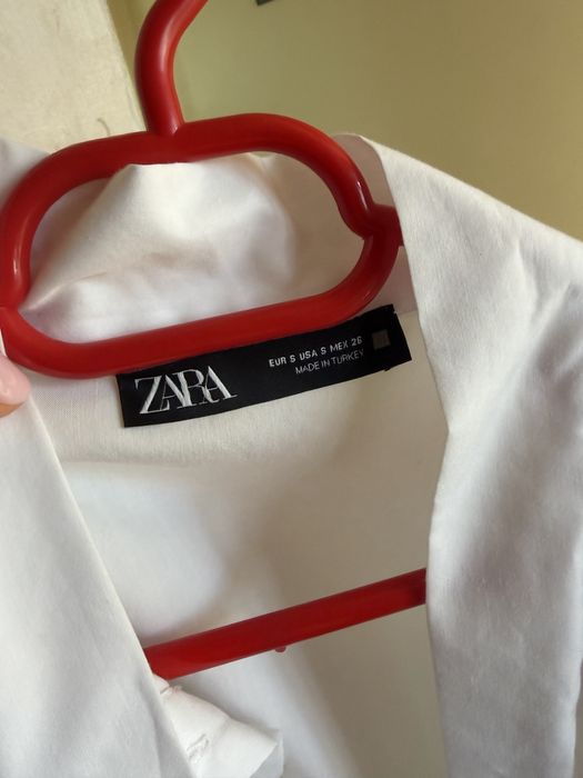 Camasa alba Zara cropped