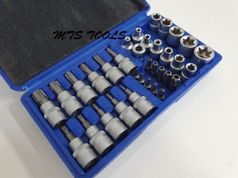 Set Trusa Chei Tubulare PROFIL E BITI TORX 3/8 34 Piese