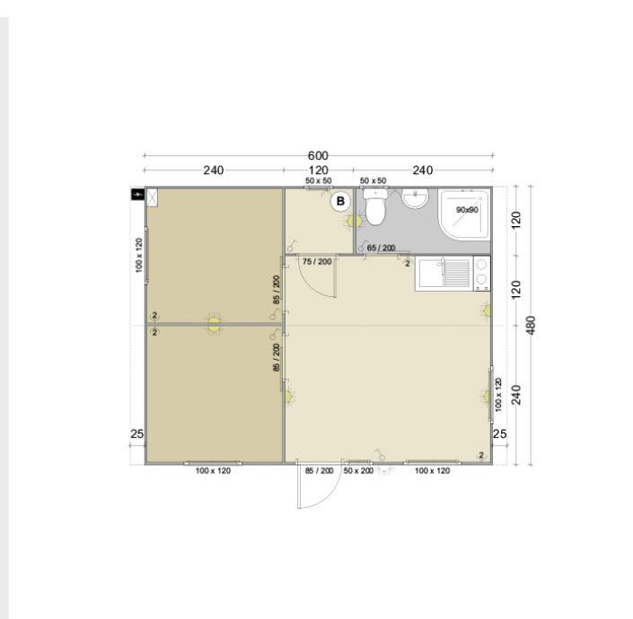 Модулен контейнер/павилион/бунгало/сглобяема къща/офис/магазин
