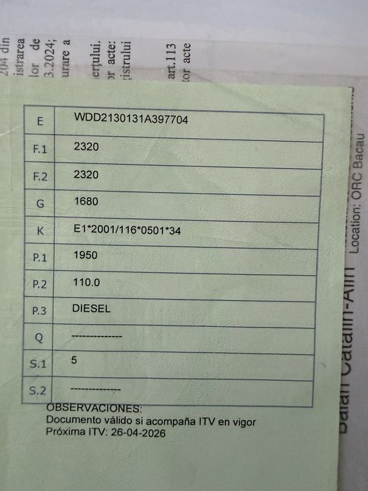 Mercedes E, w213 ,2.0 motor defect