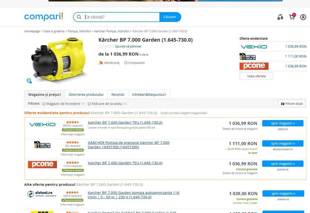 Karcher BP 7.000 Garden pompa autoamorsanta