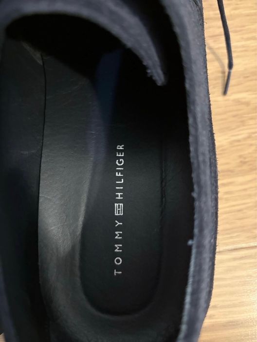 Pantofi Tommy Hilfiger piele intoarsa marimea 42 bleumarin